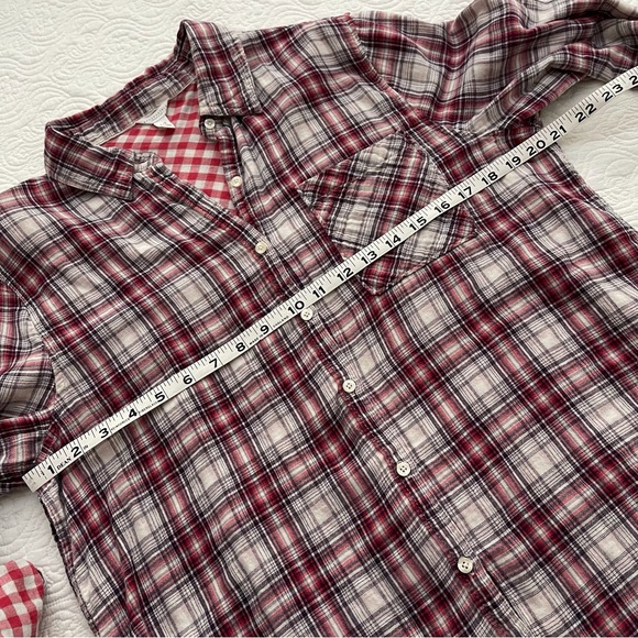 AEROPOSTALE Women’s Long Sleeve Plaid Lined Button Down Shirt L - Picture 10 of 15
